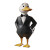 Formal Duck Vinyl Car Decal Sticker – Waterproof & UV-Resistant 8"