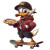 Rapper Duck Skateboarding Vinyl Car Decal Sticker – Waterproof & UV-Resistant 8"