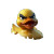 Angry Rubber Duck V3 Vinyl Car Decal Sticker – Waterproof & UV-Resistant 8"