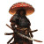 Mushroom Samurai Warrior Vinyl Car Decal Sticker – Waterproof & UV-Resistant 8"