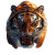 Fierce Radiant Tiger Vinyl Car Decal Sticker – Waterproof & UV-Resistant 8"