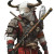 Minotaur Druid Samurai Vinyl Car Decal Sticker – Waterproof & UV-Resistant 8"
