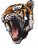 Fierce Tiger Head V2 Vinyl Car Decal Sticker – Waterproof & UV-Resistant 8"