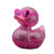 Sparkly Pink Ducky Vinyl Car Decal Sticker – Waterproof & UV-Resistant 8"