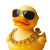 Golden Duck Vinyl Car Decal Sticker – Waterproof & UV-Resistant 8"