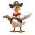 Goofy Sheriff Goose Vinyl Car Decal Sticker – Waterproof & UV-Resistant 8"