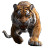 3D Rendered Tiger Vinyl Car Decal Sticker – Waterproof & UV-Resistant 8"