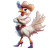 Sassy Chicken Mascot Vinyl Car Decal Sticker – Waterproof & UV-Resistant 8"