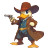 Wild West Duck Detective Vinyl Car Decal Sticker – Waterproof & UV-Resistant 8"