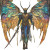 Stained Glass Warrior Vinyl Car Decal Sticker – Waterproof & UV-Resistant 8"
