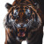 Ferocious Tiger V4 Vinyl Car Decal Sticker – Waterproof & UV-Resistant 8"