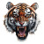 Roaring Tiger Head V6 Vinyl Car Decal Sticker – Waterproof & UV-Resistant 8"