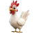 Disney-Inspired Whimsical Hen Vinyl Car Decal Sticker – Waterproof & UV-Resistant 8"