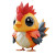 Low Poly Chicken Vinyl Car Decal Sticker – Waterproof & UV-Resistant 8"