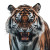 Snarling Tiger Head Vinyl Car Decal Sticker – Waterproof & UV-Resistant 8"