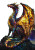 Cosmic Stained Dragon V2 Vinyl Car Decal Sticker – Waterproof & UV-Resistant 8"