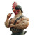Muscular Chicken Soldier Vinyl Car Decal Sticker – Waterproof & UV-Resistant 8"