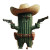 Cactus Bandito Vinyl Car Decal Sticker – Waterproof & UV-Resistant 8"