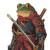 Frog Samurai Poster Vinyl Car Decal Sticker – Waterproof & UV-Resistant 8"