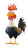 Cute 3D Rooster V2 Vinyl Car Decal Sticker – Waterproof & UV-Resistant 8"