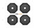 Snug Fit & Unbeatable Stability | Xtra-Large Rubber Jack Pads | Set Of 4 | Fits 9 Inch Round Jack Foot