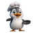 Chef Penguin Vinyl Car Decal Sticker – Waterproof & UV-Resistant 8"