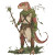 Lizardfolk Druid Vinyl Car Decal Sticker – Waterproof & UV-Resistant 8"