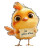 Pixar-Style Chicken Vinyl Car Decal Sticker – Waterproof & UV-Resistant 8"