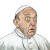 Nervous Pope Francis Vinyl Car Decal Sticker – Waterproof & UV-Resistant 8"