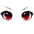 Big Anime Eyes Vinyl Car Decal Sticker – Waterproof & UV-Resistant 8"