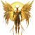 Golden Angelic Demon Vinyl Car Decal Sticker – Waterproof & UV-Resistant 8"