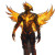 Phoenix Humanoid Vinyl Car Decal Sticker – Waterproof & UV-Resistant 8"
