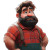 Bearded Wreck-It Ralph Vinyl Car Decal Sticker – Waterproof & UV-Resistant 8"
