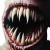 Monster Teeth Vinyl Car Decal Sticker – Waterproof & UV-Resistant 8"