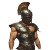 Gladiator Portrait Vinyl Car Decal Sticker – Waterproof & UV-Resistant 8"
