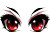 Anime Red Eyes Vinyl Car Decal Sticker – Waterproof & UV-Resistant 8"