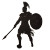 Spartan Silhouette Vinyl Car Decal Sticker – Waterproof & UV-Resistant 8"