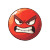 Angry Red Ball Vinyl Car Decal Sticker – Waterproof & UV-Resistant 8"