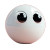 Silly Animated Ball Vinyl Car Decal Sticker – Waterproof & UV-Resistant 8"