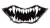 Vampire Teeth Sticker Vinyl Car Decal Sticker – Waterproof & UV-Resistant 8"