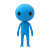 Blue Stickman Icon Vinyl Car Decal Sticker – Waterproof & UV-Resistant 8"