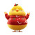 Fluffy Christmas Chicken Vinyl Car Decal Sticker – Waterproof & UV-Resistant 8"