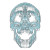 X-Ray Skull Art Vinyl Car Decal Sticker – Waterproof & UV-Resistant 8"