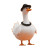 Goose In Hat Vinyl Car Decal Sticker – Waterproof & UV-Resistant 8"