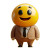 3D Emoji Man Vinyl Car Decal Sticker – Waterproof & UV-Resistant 8"