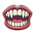 Vampire Teeth Icon Vinyl Car Decal Sticker – Waterproof & UV-Resistant 8"