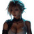 Tifa Playing Chest Vinyl Car Decal Sticker – Waterproof & UV-Resistant 8"