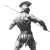 Spartan Soldier Spear Vinyl Car Decal Sticker – Waterproof & UV-Resistant 8"