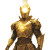 Radiant Armored Figure Vinyl Car Decal Sticker – Waterproof & UV-Resistant 8"