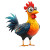 Cartoon Chicken V11 Vinyl Car Decal Sticker – Waterproof & UV-Resistant 8"